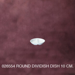 White Ware - Round Divided Sauce Dish 10 cm.