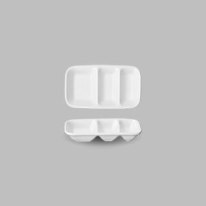 1026555 3-Compartment Sauce Dish 14 cm.