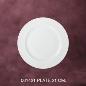 1061421 Flat Rim Plate 21 cm.