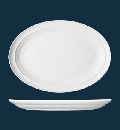 1304036 Oval Plate 36 cm.