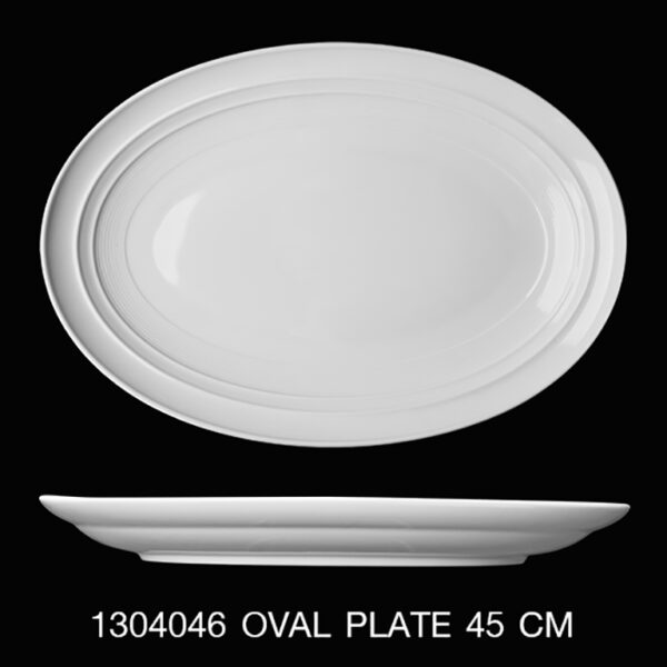 1304046 Oval Plate 45 cm.
