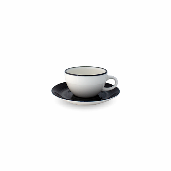 1022192L03500S8604 Helix - Coffee Cup & Saucer 220 cc. (Black)