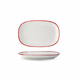 1034921L23500S8604 Helix - Rectangular Plate 21.5 cm. (Red)