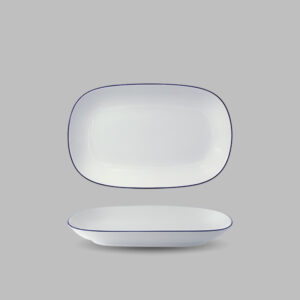 1034921 Havana Blue - Rectangular Plate 21.5 cm.