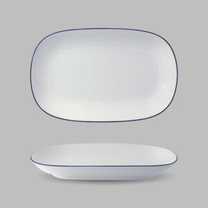 1034926 Havana Blue - Rectangular Plate 26.5 cm.